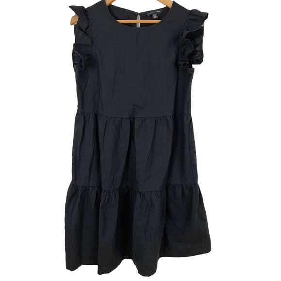Saks Fifth Avenue Dresses & Skirts - Saks Fifth Avenue Ruffle Tiered Dress Size Medium Linen Blend